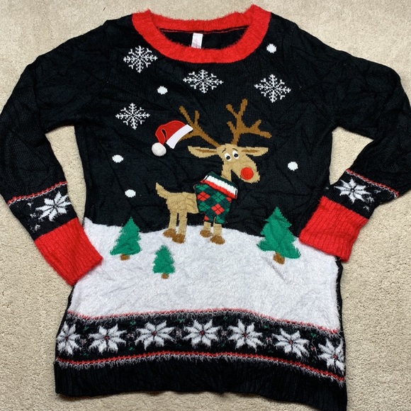 Ugly Christmas Sweater Sweaters - Reindeer Ugly Christmas Sweater